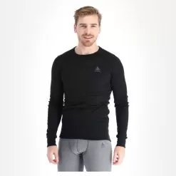 Odlo, Active Warm 2 Pack Thermal Shirt 2-pack Men Diving Black, Blue -Ski Online Store odlo active warm 2 pack fa thermoshirt heren diving navy blauw FA11odl118b BI 04