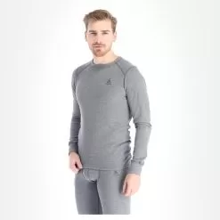 Odlo, Active Warm Eco Thermal Shirt Men Steel Grey -Ski Online Store odlo active warm eco fa thermoshirt heren steel melange grijs FA11odl101a BI 02