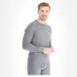 Odlo, Active Warm Eco Thermal Shirt Men Steel Grey -Ski Online Store odlo active warm eco fa thermoshirt heren steel melange grijs FA11odl101a BI 04