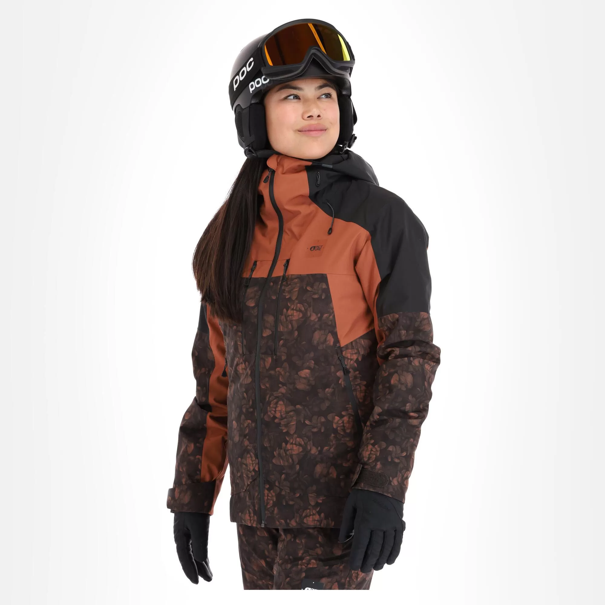 Picture, Exa Jkt Ski Jacket Women Iberis Print Brown 6 Picture, Exa Jkt Ski Jacket Women Iberis Print Brown - Image 4