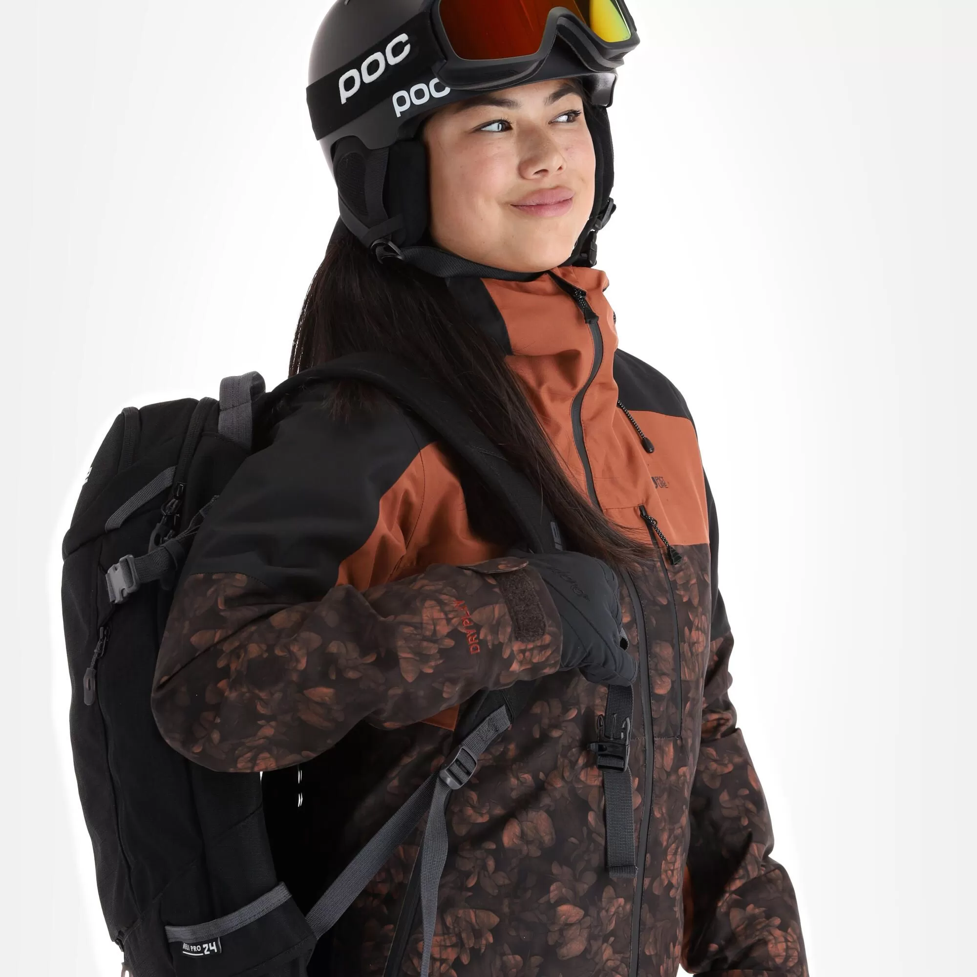 Picture, Exa Jkt Ski Jacket Women Iberis Print Brown 7 Picture, Exa Jkt Ski Jacket Women Iberis Print Brown - Image 5
