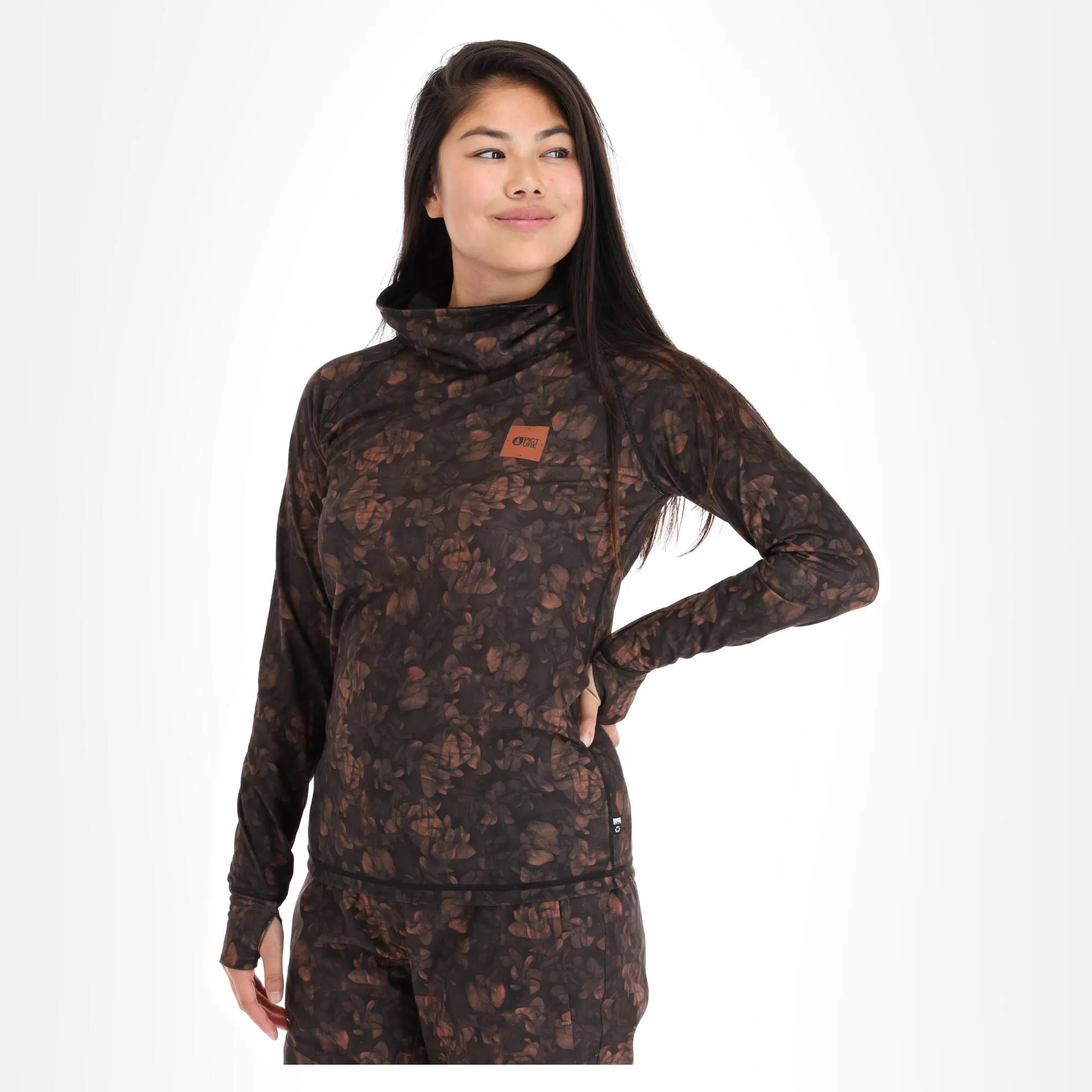 Picture, Pila High Top Pullover Women Iberis Print Brown 6 Picture, Pila High Top Pullover Women Iberis Print Brown - Image 4