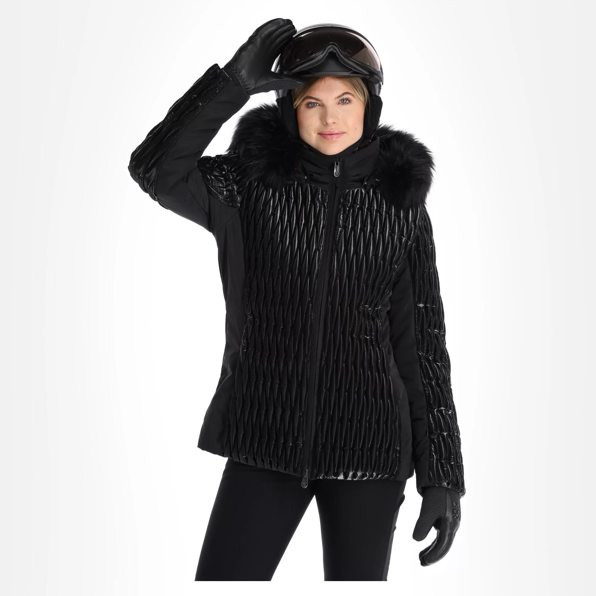 Poivre Blanc, Hybrid Ski Jacket Ski Jacket Women Glow Black 5 Poivre Blanc, Hybrid Ski Jacket Ski Jacket Women Glow Black - Image 3