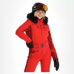 Poivre Blanc, Stretch Ski Overall Ski Suit Women Leopard Scarlet Red 10 Poivre Blanc, Stretch Ski Overall Ski Suit Women Leopard Scarlet Red -Ski Online Store poivre blanc stretch ski overall da ski overall dames leopard 22poivr110v2 BI 05