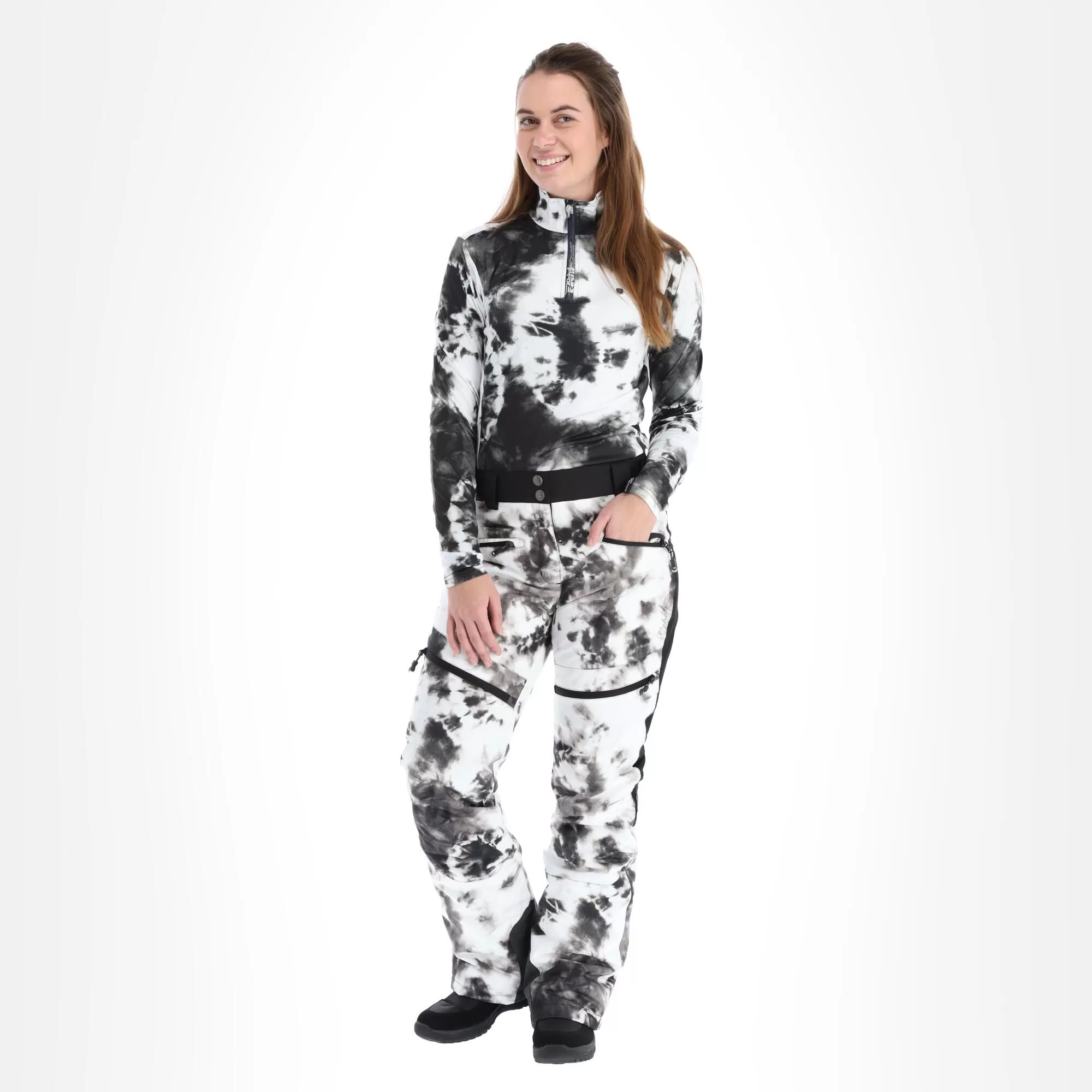 Rehall, Khloe-R Ski Pants Women Tie Dye White 3 Rehall, Khloe-R Ski Pants Women Tie Dye White