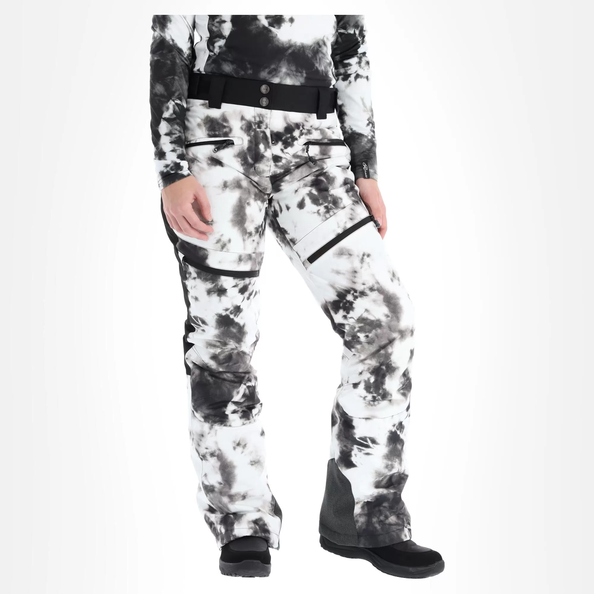 Rehall, Khloe-R Ski Pants Women Tie Dye White 4 Rehall, Khloe-R Ski Pants Women Tie Dye White - Image 2