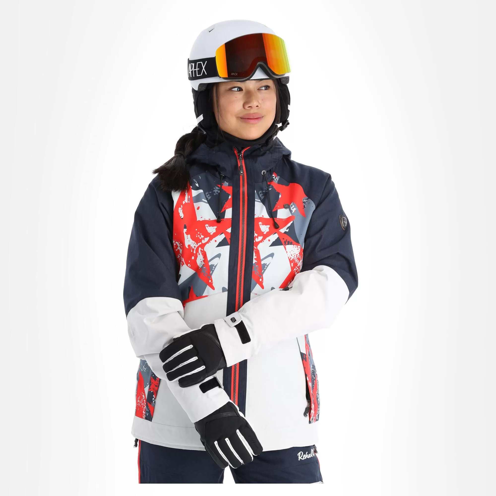 Rehall, Kiki-R Ski Jacket Women Jeans Blue 6 Rehall, Kiki-R Ski Jacket Women Jeans Blue - Image 4