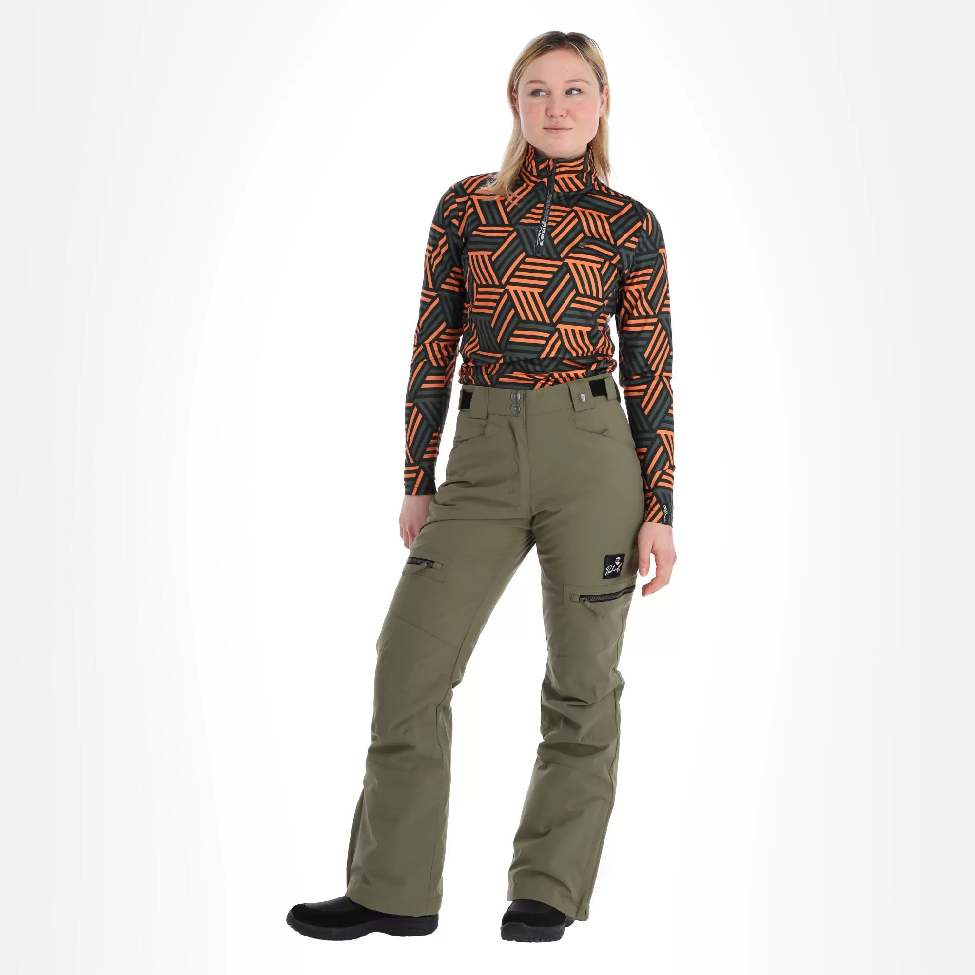 Rehall, Lise-R Ski Pants Women Dusty Olive Green 3 Rehall, Lise-R Ski Pants Women Dusty Olive Green