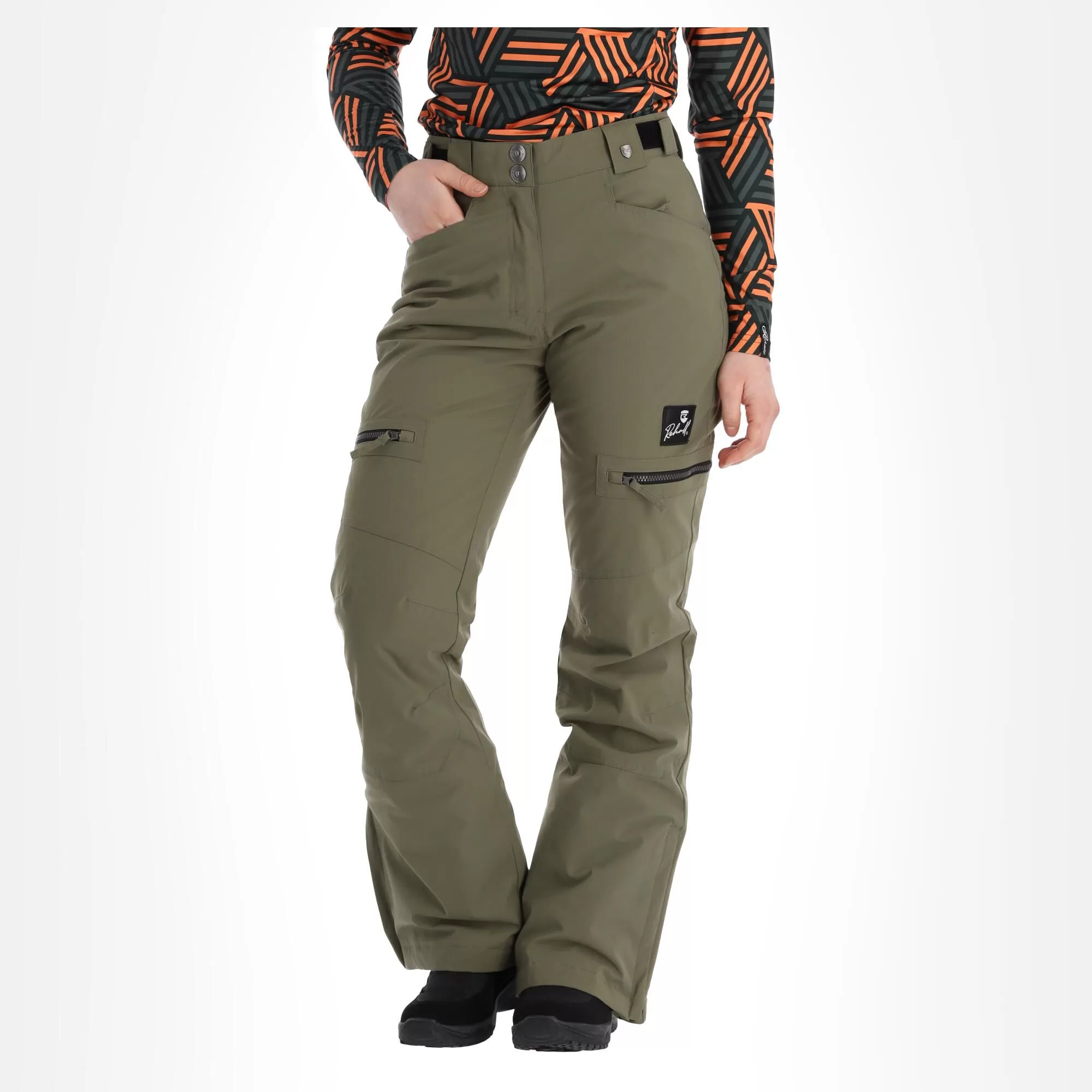 Rehall, Lise-R Ski Pants Women Dusty Olive Green 4 Rehall, Lise-R Ski Pants Women Dusty Olive Green - Image 2