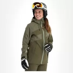 Rehall, Maus-R Ski Jacket Women Dusty Olive Green -Ski Online Store rehall maus r aa jas gevoerd dames dusty olive groen 22rehal143v2 BI 04