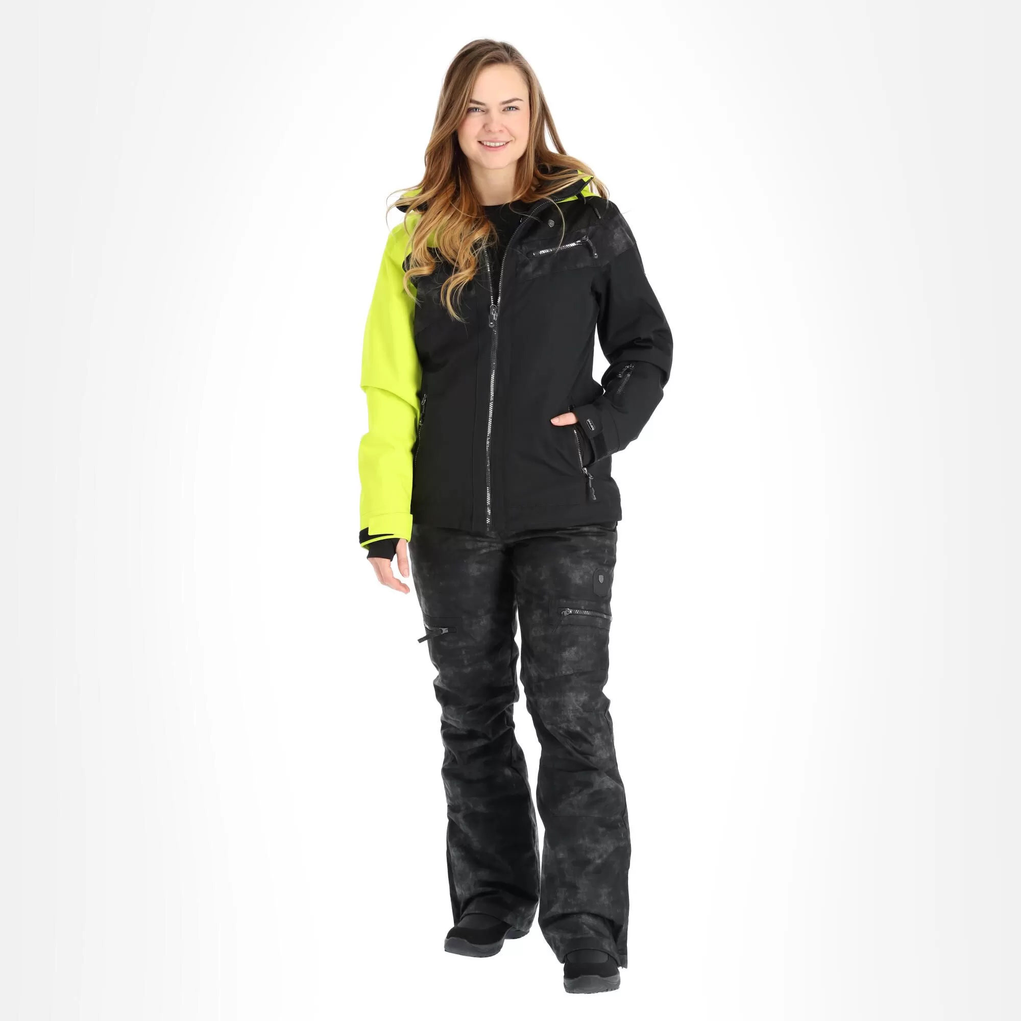 Rehall, Stormy-R Ski Jacket Women Lime Green/black 4 Rehall, Stormy-R Ski Jacket Women Lime Green/black - Image 2