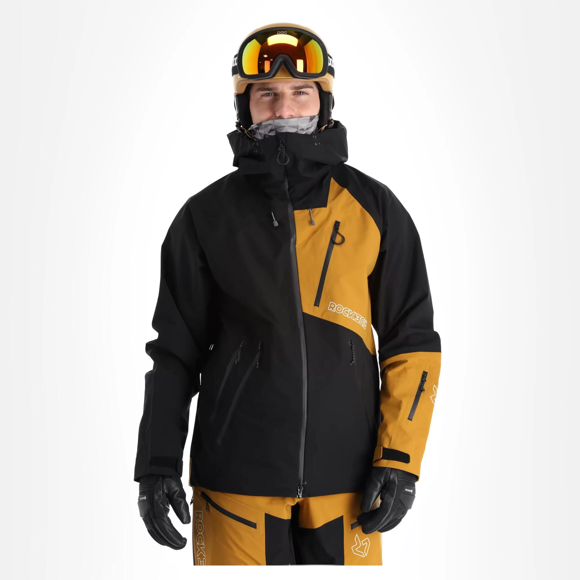 Rock Experience, Ice Thriller Hardshell Ski Jacket Men Caviar Golden Brown 4 Rock Experience, Ice Thriller Hardshell Ski Jacket Men Caviar Golden Brown - Image 2