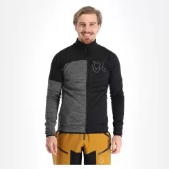 Rock Experience, Kobra Jacket Men Caviar Melange Grey -Ski Online Store rock experience kobra ea vest heren caviar melange grijs 22rocke101v3 BI 02