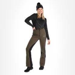 Sportalm Kitzbühel, 9828008545 Softshell Ski Pants Women Olive Black, Green