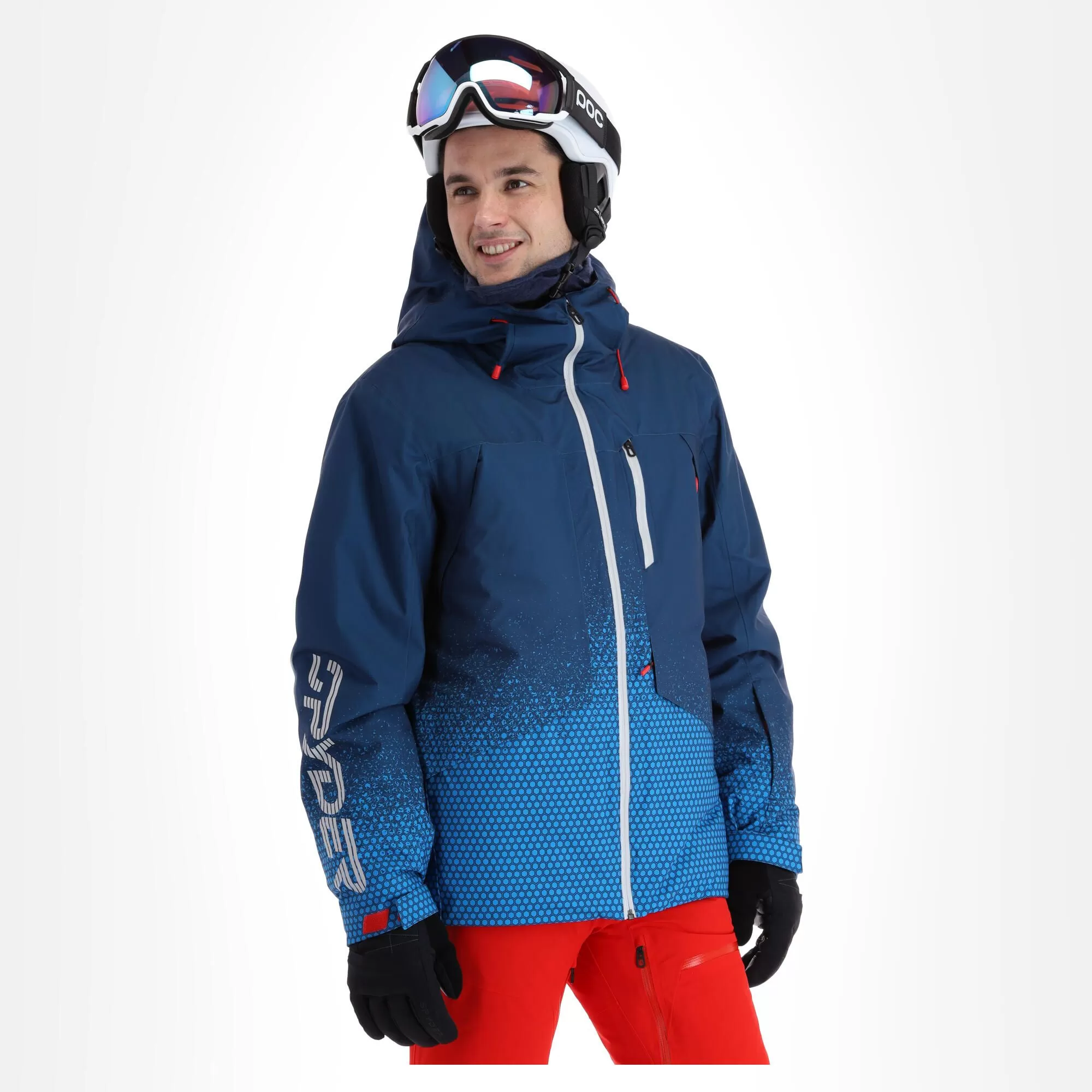 Spyder, Anthem Ski Jacket Men Faded Geo Collegiate Blue 4 Spyder, Anthem Ski Jacket Men Faded Geo Collegiate Blue - Image 2