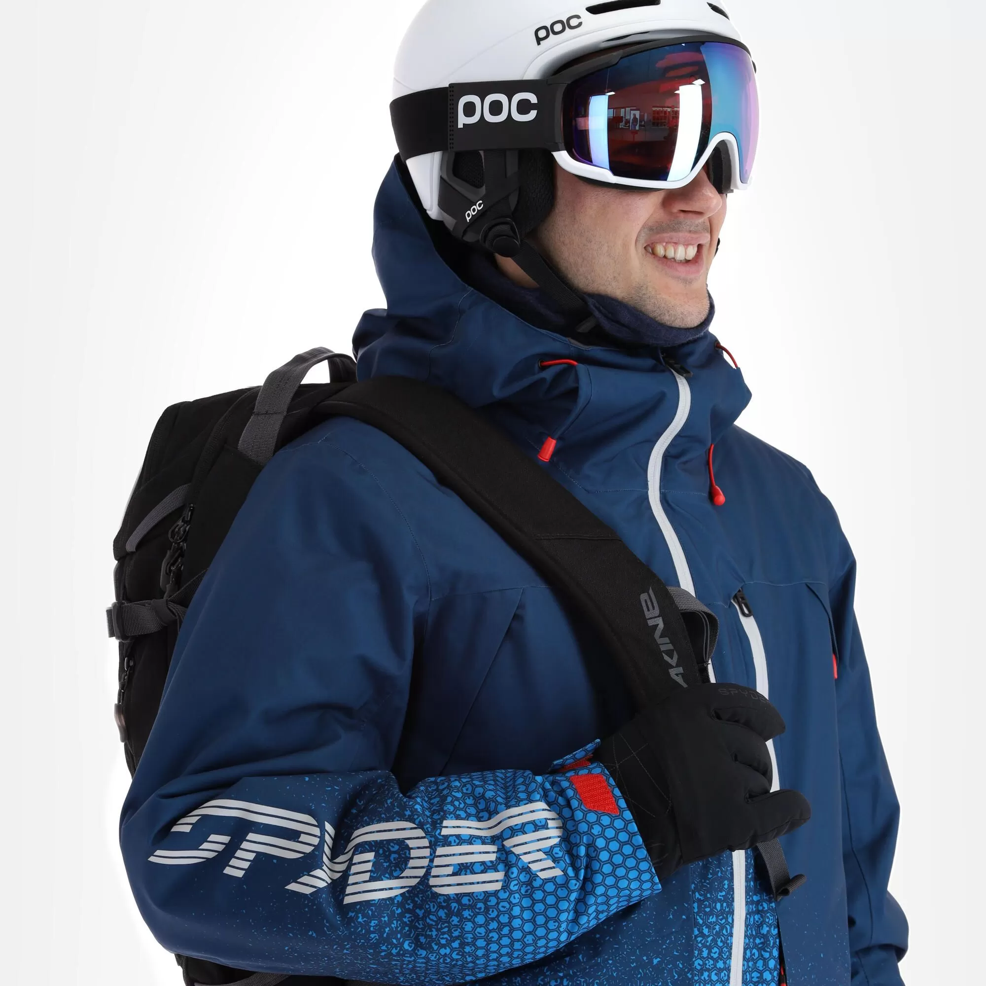 Spyder, Anthem Ski Jacket Men Faded Geo Collegiate Blue 7 Spyder, Anthem Ski Jacket Men Faded Geo Collegiate Blue - Image 5