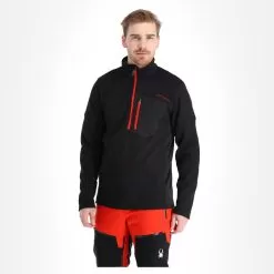Spyder, Bandit Half Zip Sweater Men Black 9 Spyder, Bandit Half Zip Sweater Men Black -Ski Online Store spyder bandit half zip eb trui heren rood zwart EB11spy113h BI 02