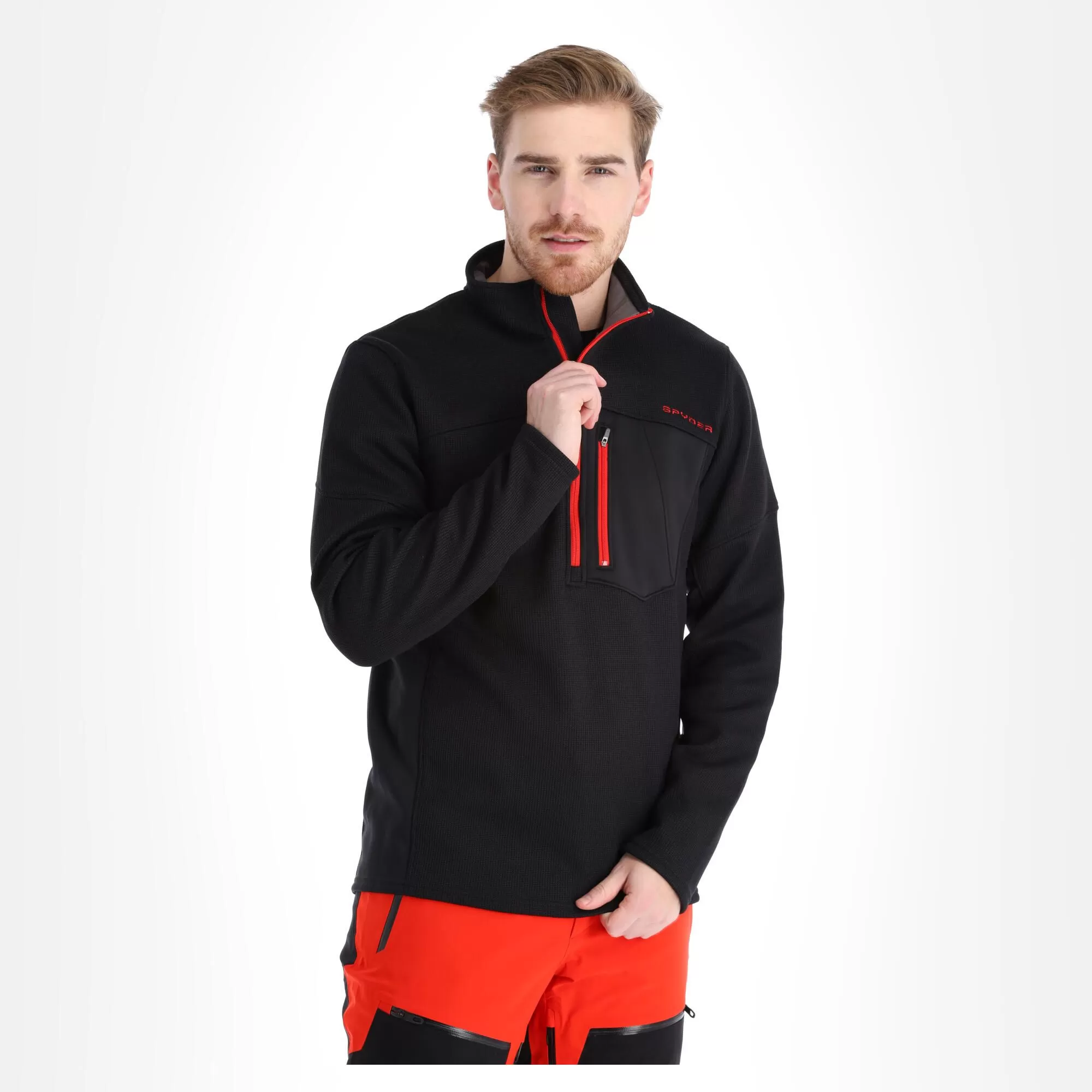 Spyder, Bandit Half Zip Sweater Men Black 7 Spyder, Bandit Half Zip Sweater Men Black - Image 5