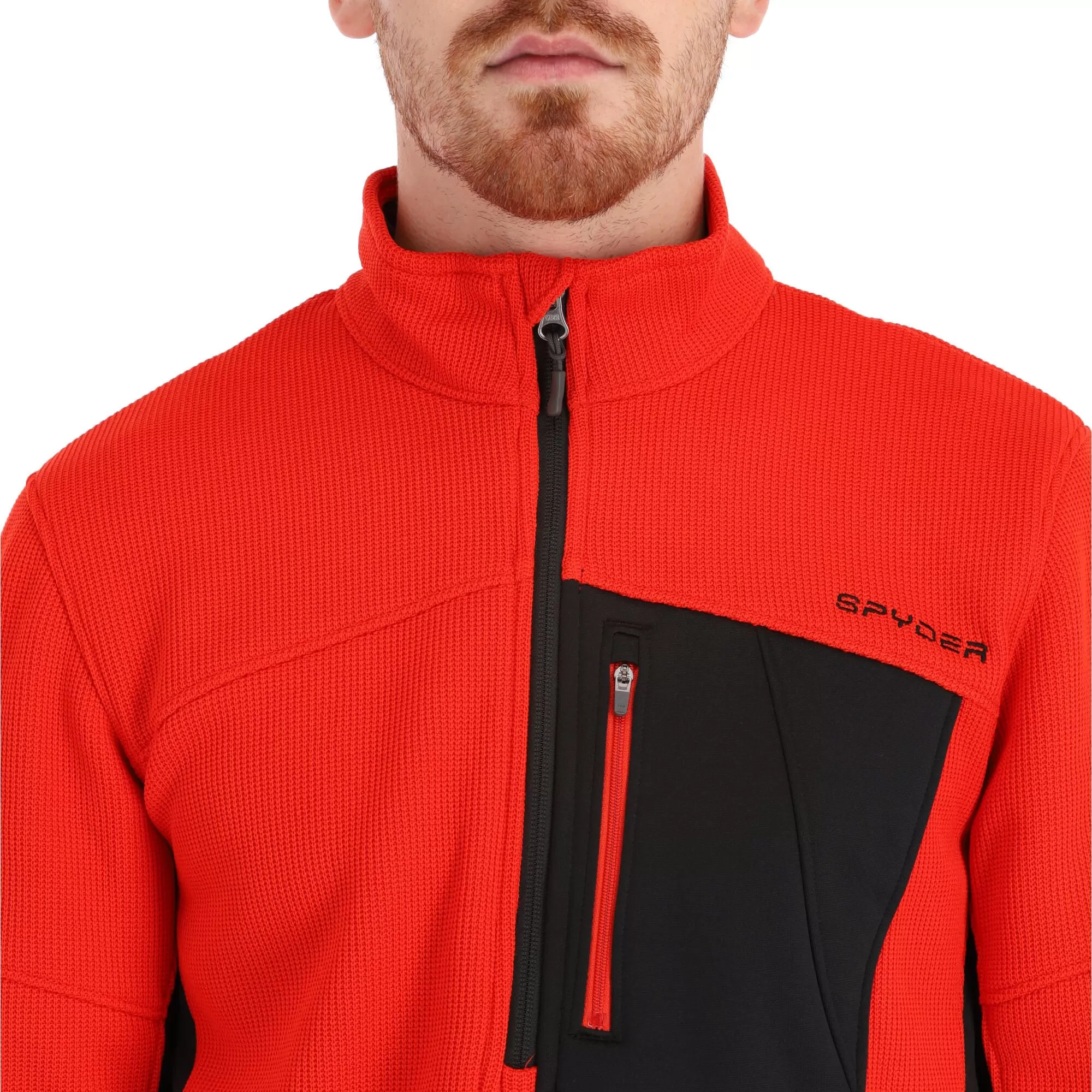 Spyder, Bandit Half Zip Sweater Men Volcano Red 5 Spyder, Bandit Half Zip Sweater Men Volcano Red - Image 3