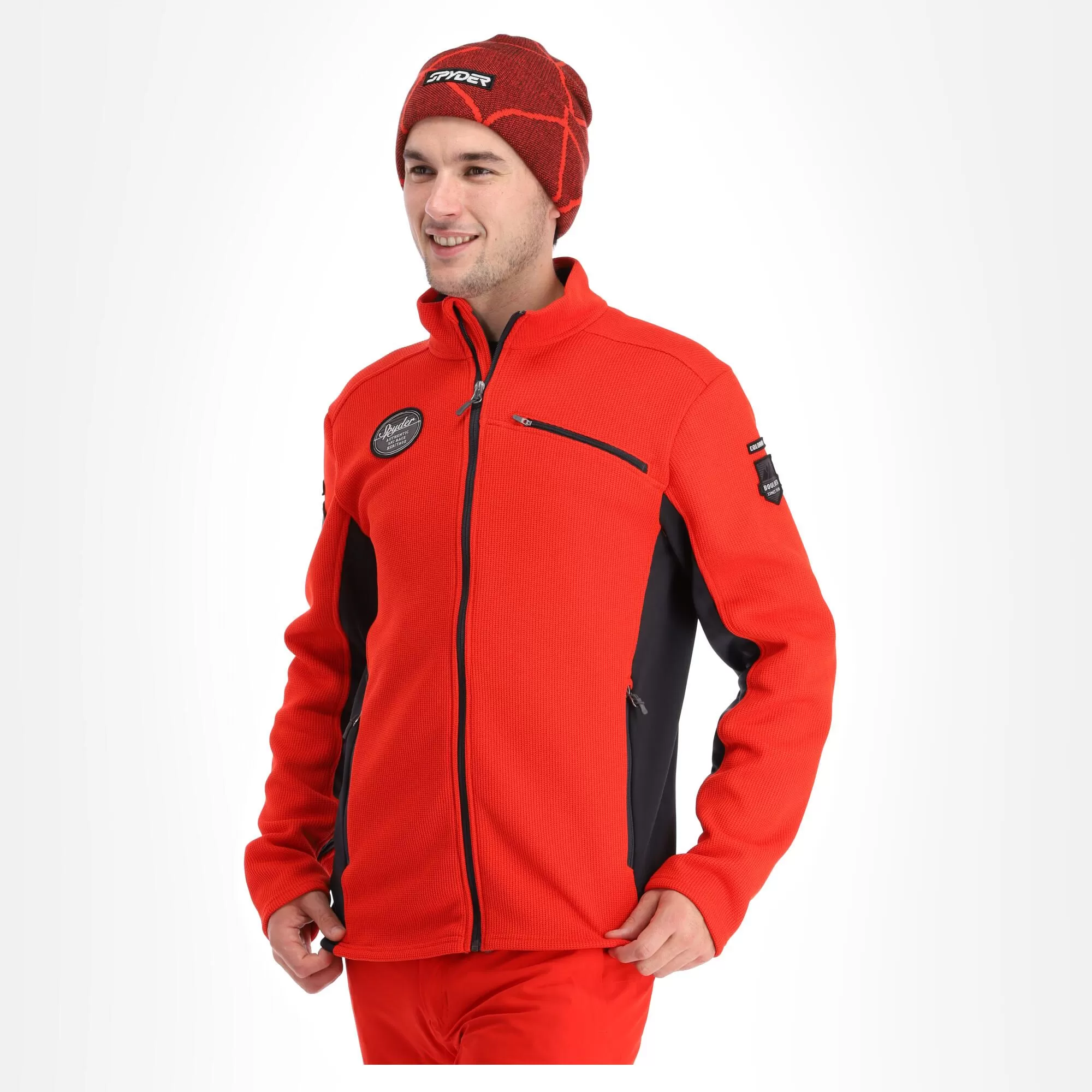 Spyder, Bandit Wengen Full Zip Jacket Men Volcano Red 4 Spyder, Bandit Wengen Full Zip Jacket Men Volcano Red - Image 2