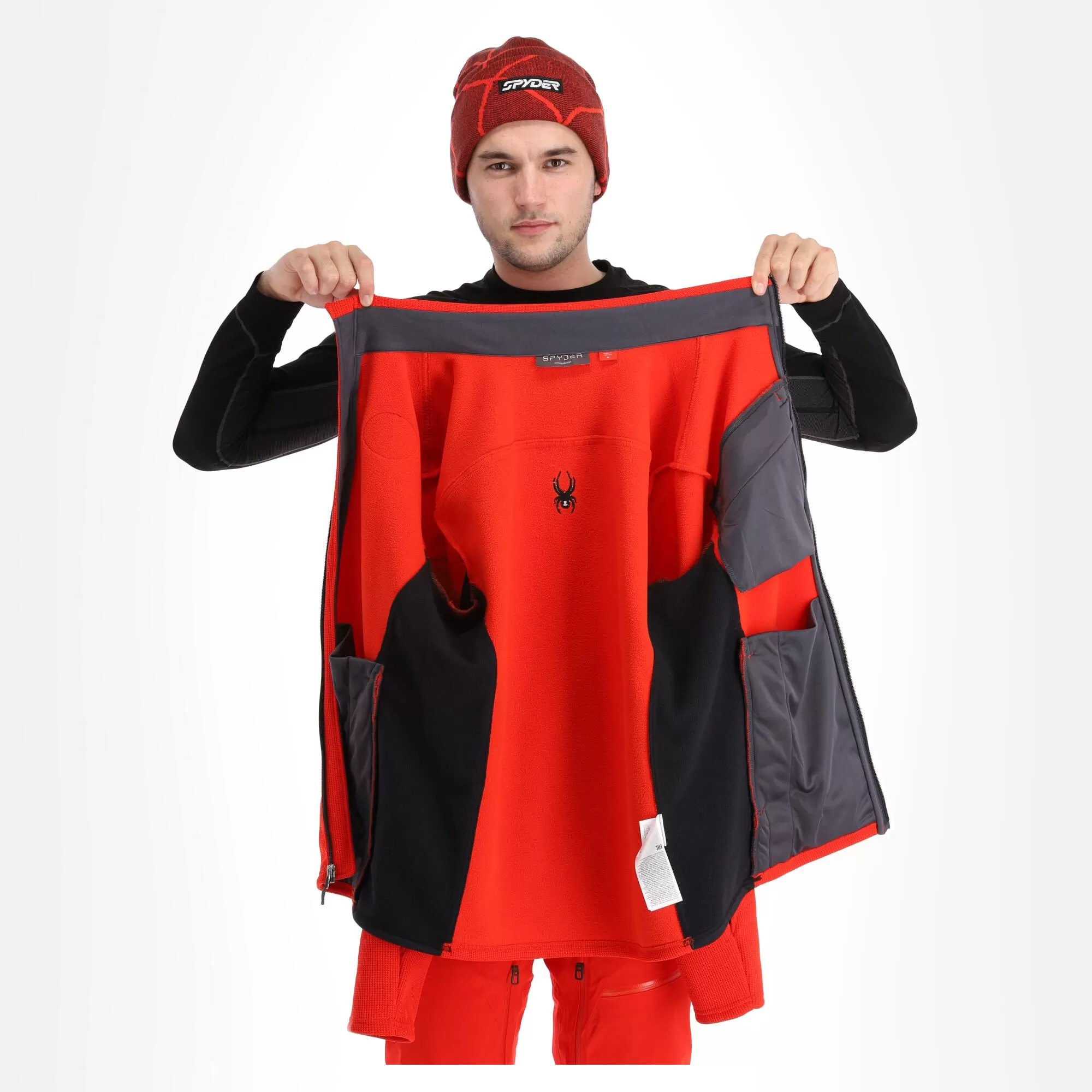 Spyder, Bandit Wengen Full Zip Jacket Men Volcano Red 7 Spyder, Bandit Wengen Full Zip Jacket Men Volcano Red - Image 5