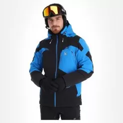Spyder, Leader Ski Jacket Men Black, Blue -Ski Online Store spyder leader aa jas gevoerd heren blauw zwart 22spyde133v2 BI 04