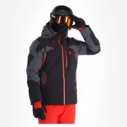 Spyder, Leader Ski Jacket Men Charcoal Black, Grey 10 Spyder, Leader Ski Jacket Men Charcoal Black, Grey -Ski Online Store spyder leader aa jas gevoerd heren charcoal grijs zwart 22spyde133v3 BI 04