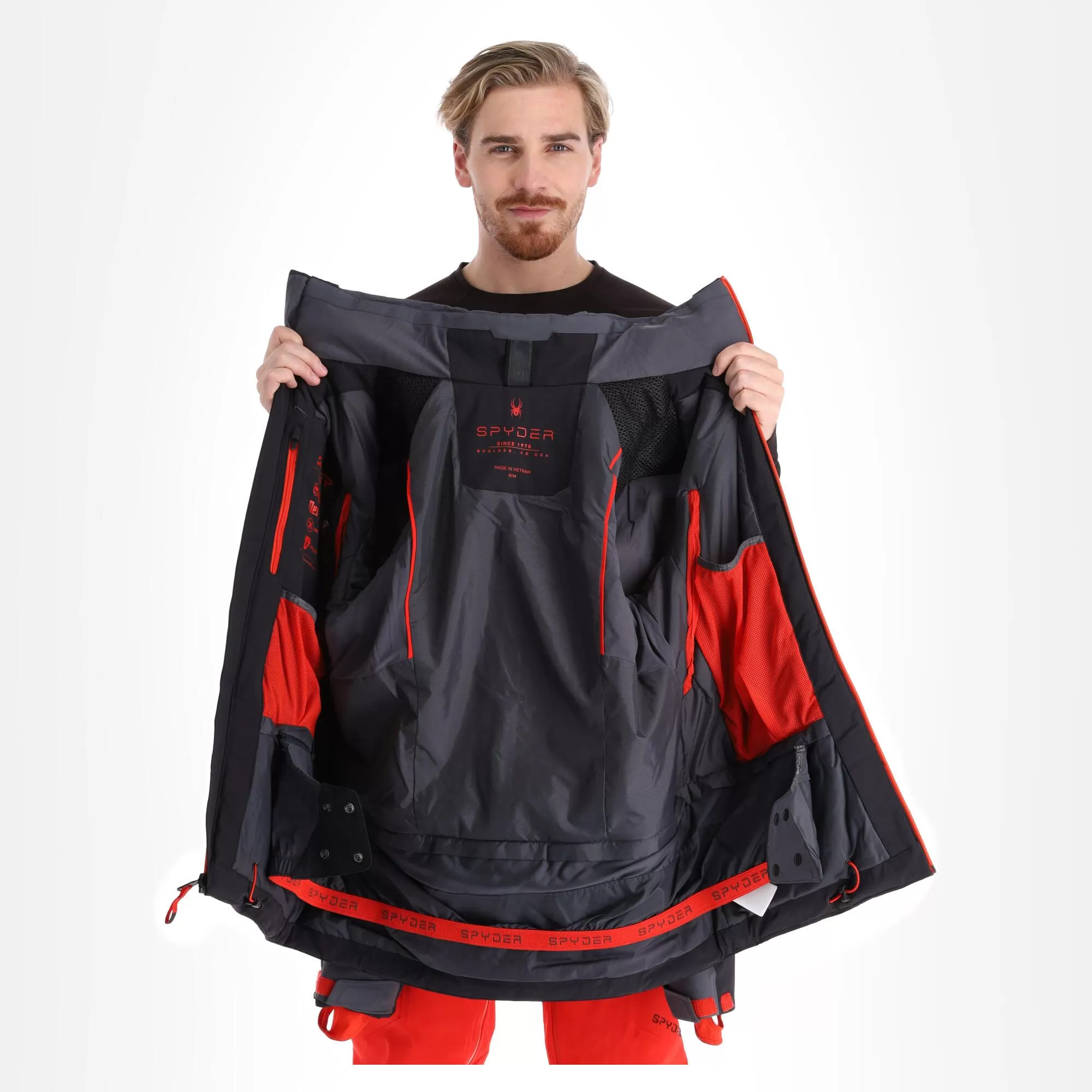 Spyder, Leader Ski Jacket Men Charcoal Black, Grey 7 Spyder, Leader Ski Jacket Men Charcoal Black, Grey - Image 5