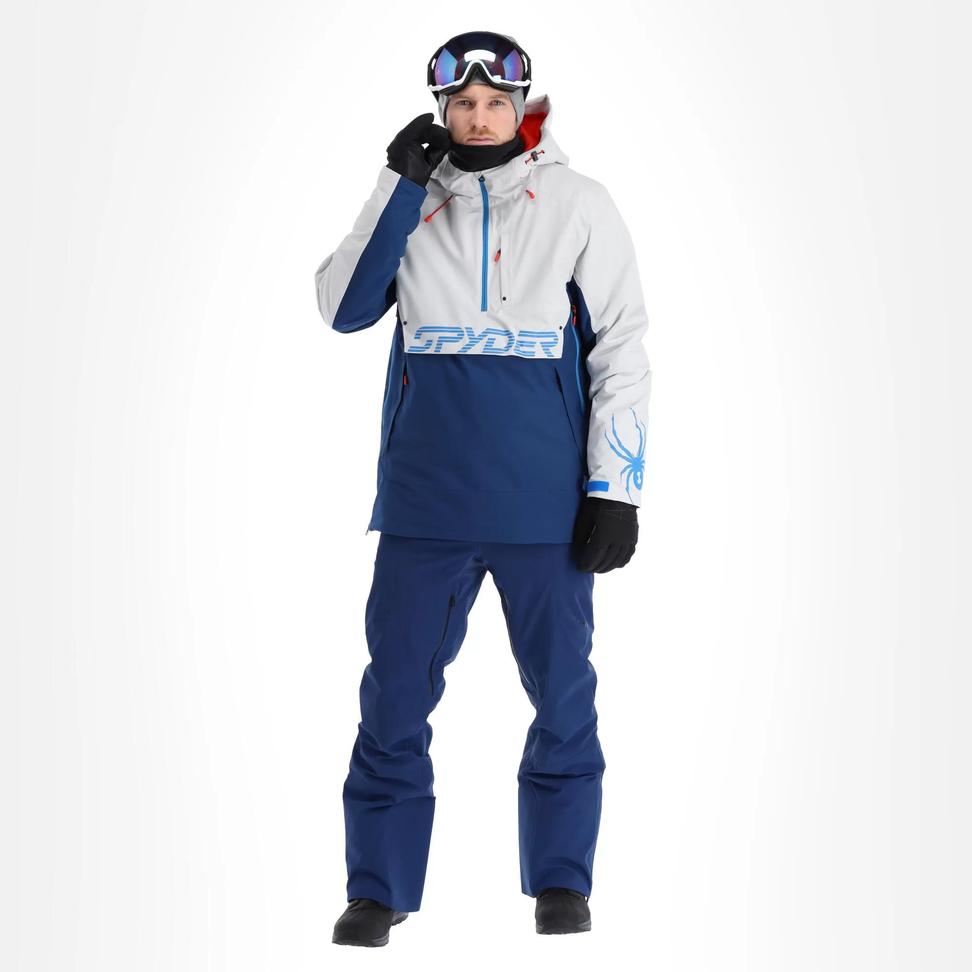 Spyder, Signal Winter Anorak Men Glacier Blue, White 3 Spyder, Signal Winter Anorak Men Glacier Blue, White