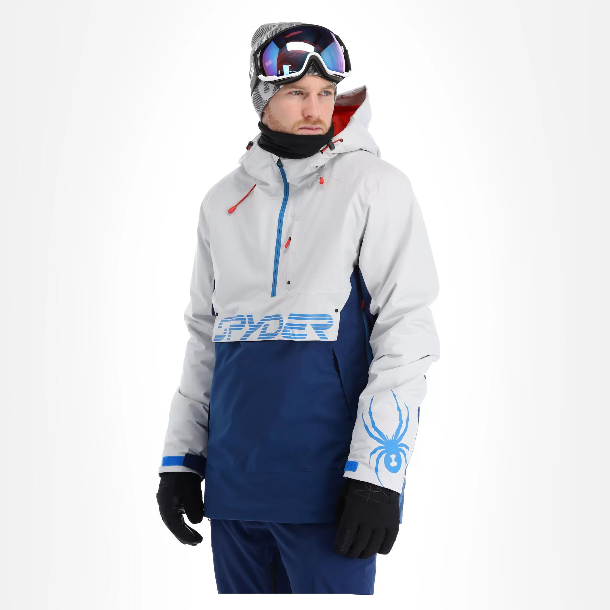 Spyder, Signal Winter Anorak Men Glacier Blue, White 4 Spyder, Signal Winter Anorak Men Glacier Blue, White - Image 2