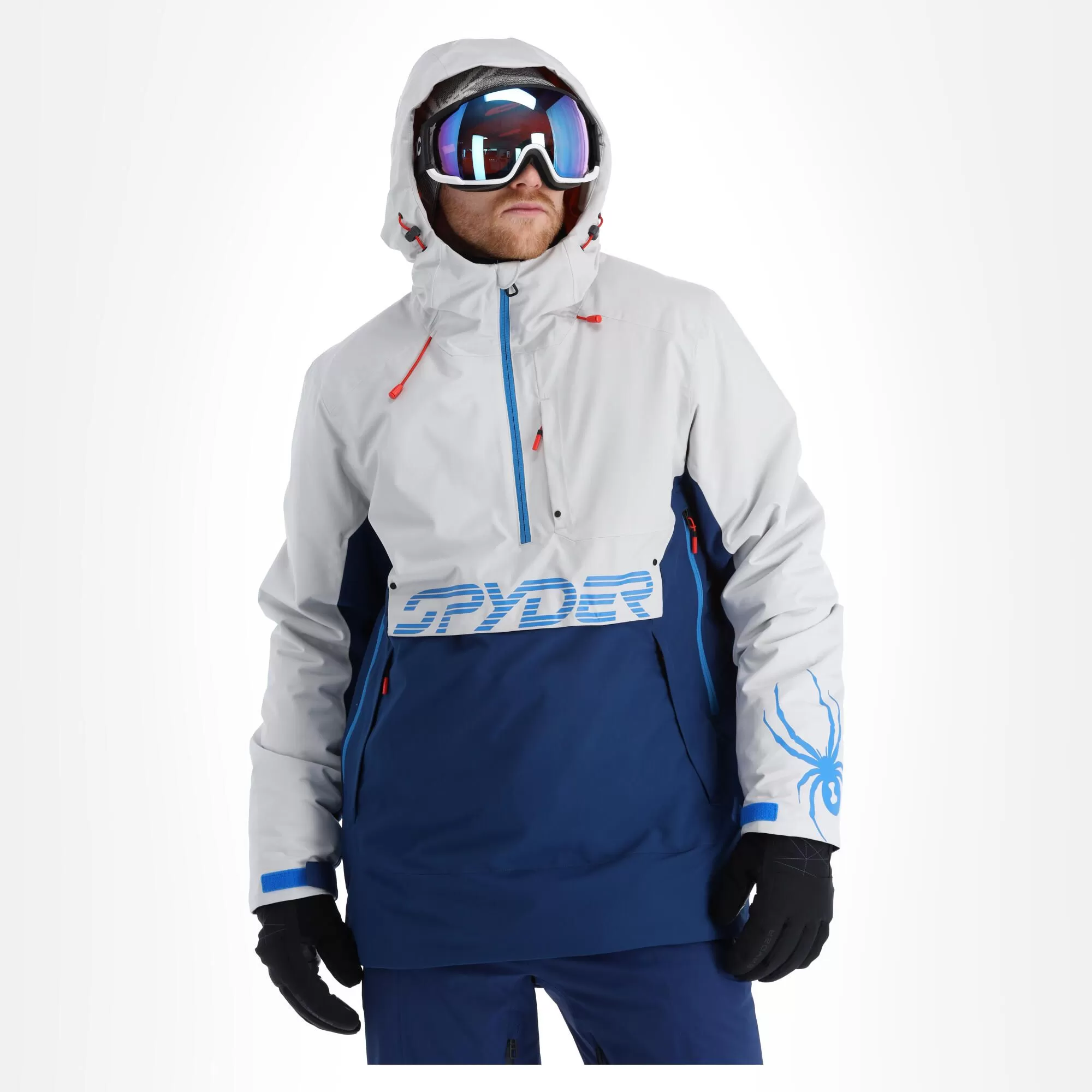 Spyder, Signal Winter Anorak Men Glacier Blue, White 6 Spyder, Signal Winter Anorak Men Glacier Blue, White - Image 4
