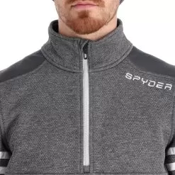 Spyder, Wengen Half Zip Jacket Men Ebony Grey -Ski Online Store spyder wengen half zip ea vest heren ebony grijs 22spyde126v2 BI 05