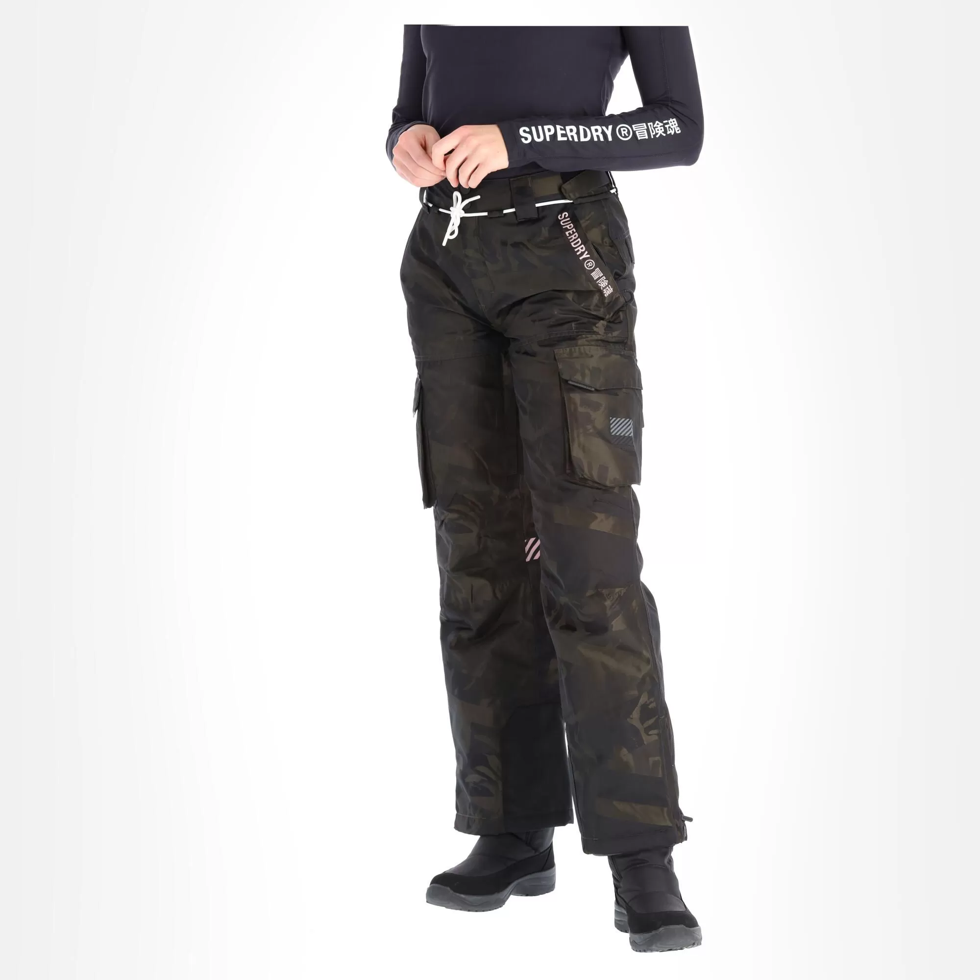 Superdry, Freestyle Cargo Pant Ski Pants Women Camo Green 5 Superdry, Freestyle Cargo Pant Ski Pants Women Camo Green - Image 3