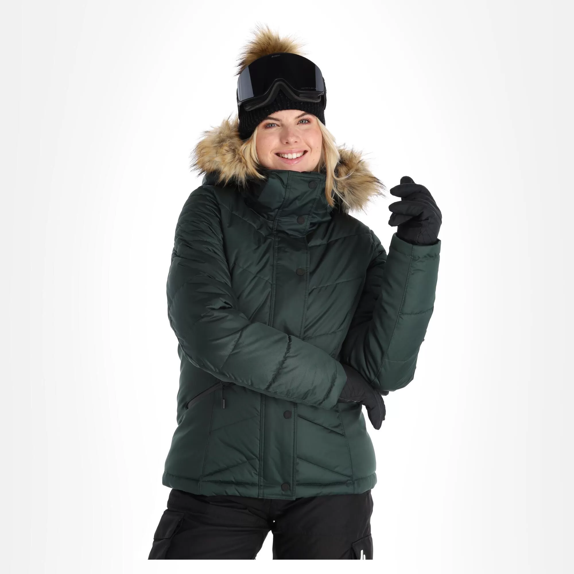 Superdry, Snow Luxe Puffer Ski Jacket Women Eagle Green 6 Superdry, Snow Luxe Puffer Ski Jacket Women Eagle Green - Image 4