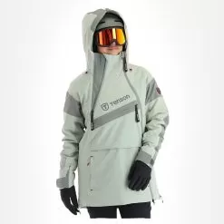 Tenson, Aerismo Jackorak Ski Jacket Women Grey Green -Ski Online Store tenson aerismo jackorak aa jas gevoerd dames grey groen 22tenso103v2 BI 04
