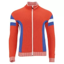 Unleash Your Nature, Natyon Norway Ow Knitted 2Nd Layer Full Zip Jacket Men Red